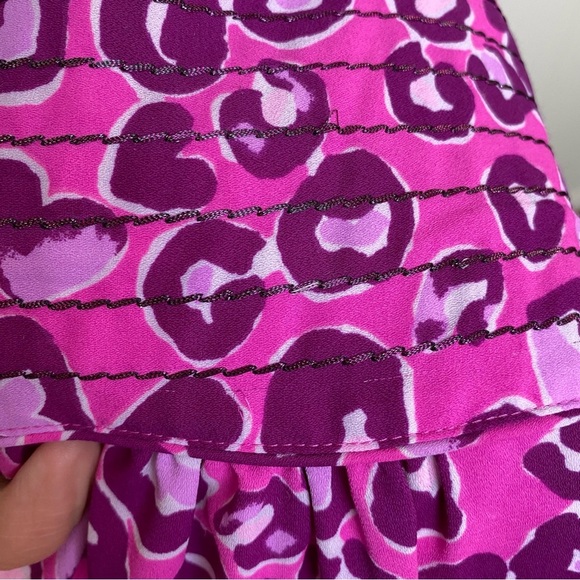 Lilly Pulitzer Brynnly Dress Mandevilla Pink Don't be a Cheetah Sz 8 Long Sleeve - Picture 12 of 16